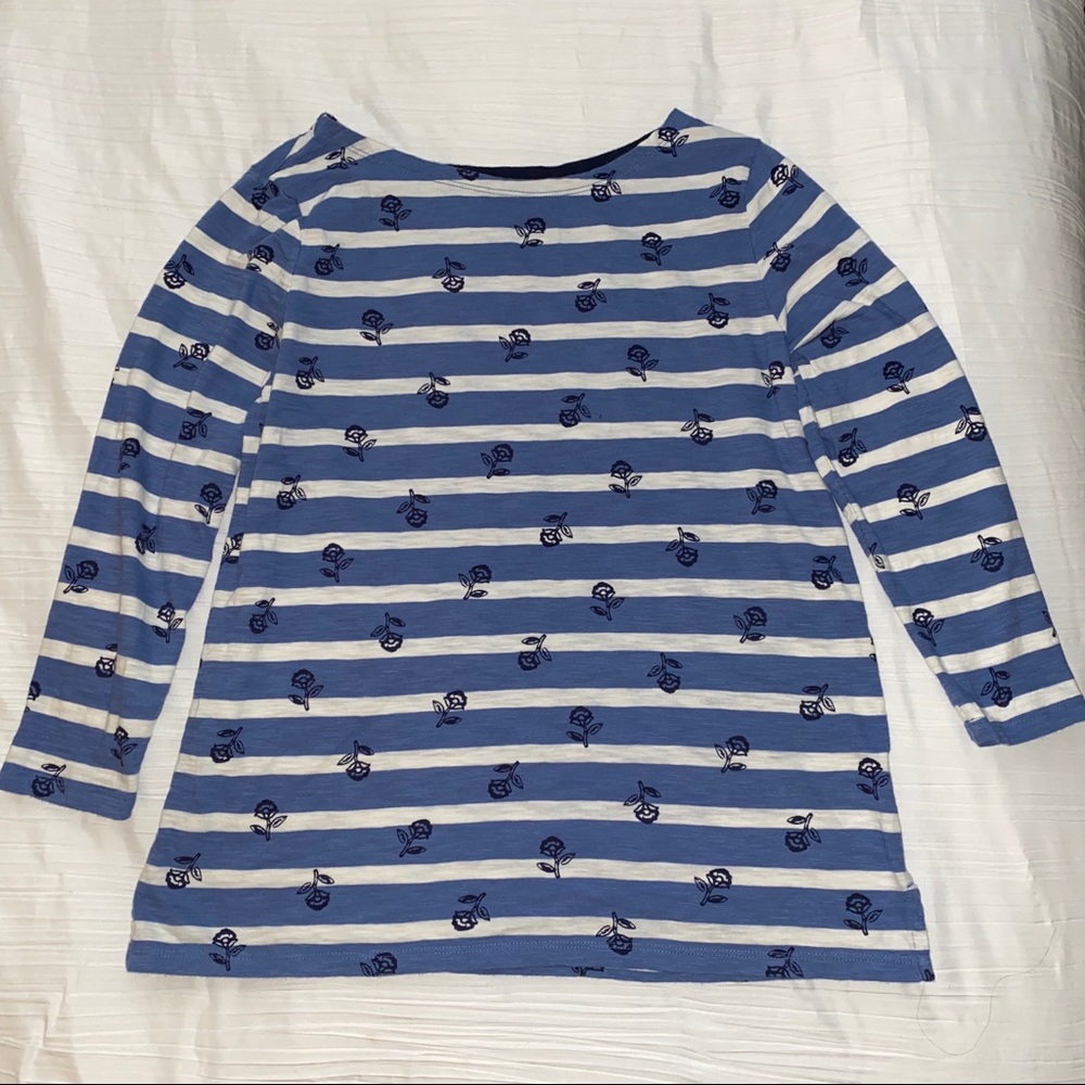 Striped Floral Top